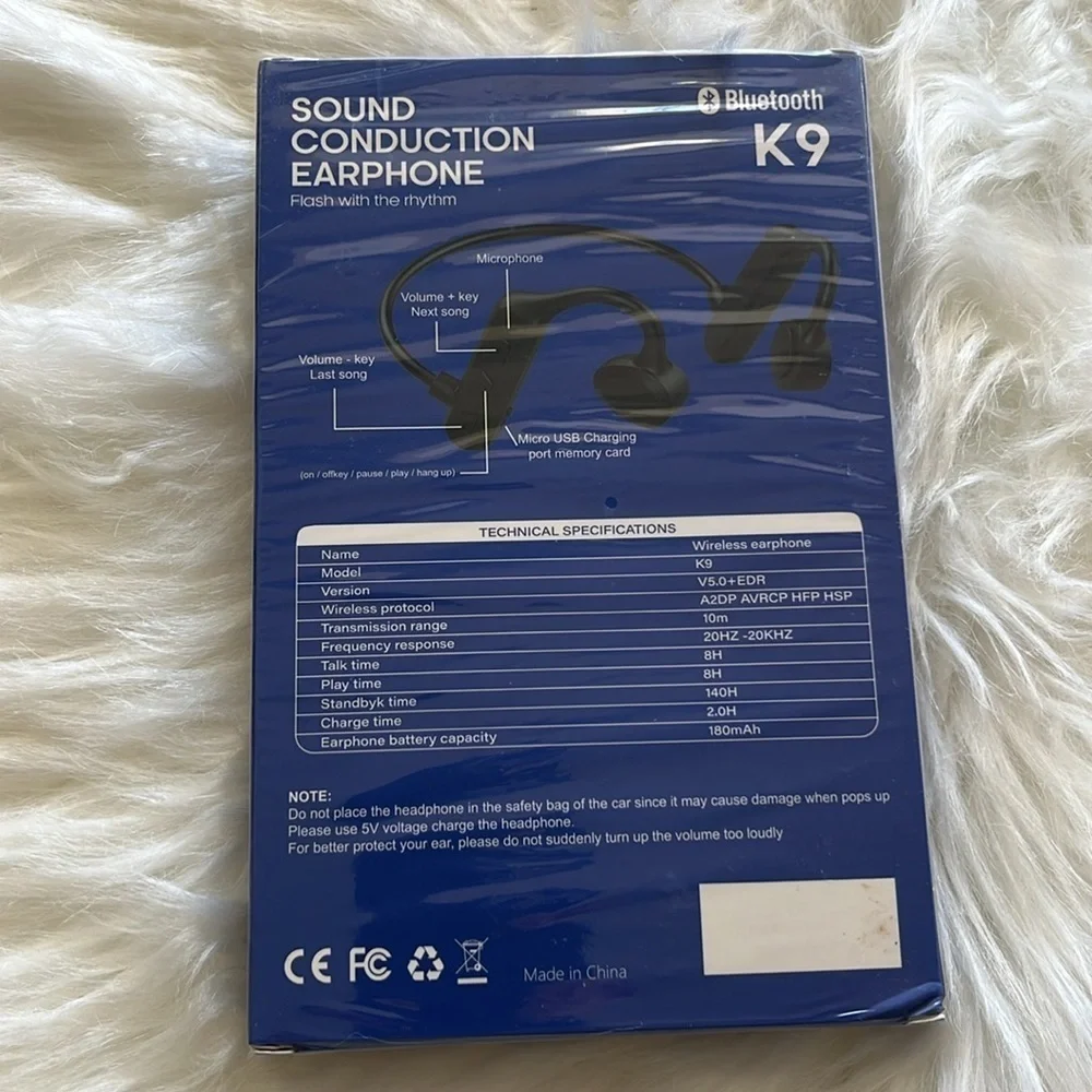 🆕 K9 Sound Conduction Earphone Bluetooth
